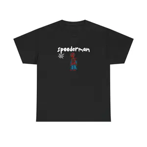 SpooderMan Tee Graphic T Shirt Unisex Heavy Cotton Tee Comic Book Hero Shirt Superhero Fan Gift 100 Percent Cotton Breathable Soft Funny Meme Design For Men Women For Him Her Gift
