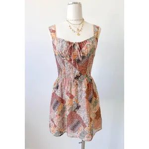 Patchwork Print Mini Dress