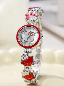 Adorable Cat Watch Women's Fashion Cute Children Bracelet Steel Band Quartz Watch Holiday Gift Birthday Present Random New Old Stock