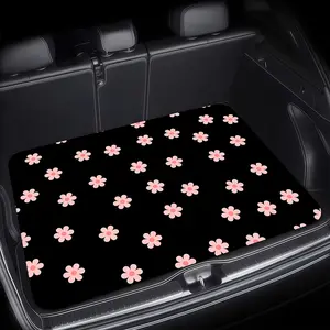 [Daisy Trunk Mat] 1pc Car Trunk Mat with Beautiful Daisy Pattern, Pet-Friendly Material, Reduces Trunk Odor, Keeps Your Car Clean, Suitable for Sedans, SUVs, CUVs, etc
