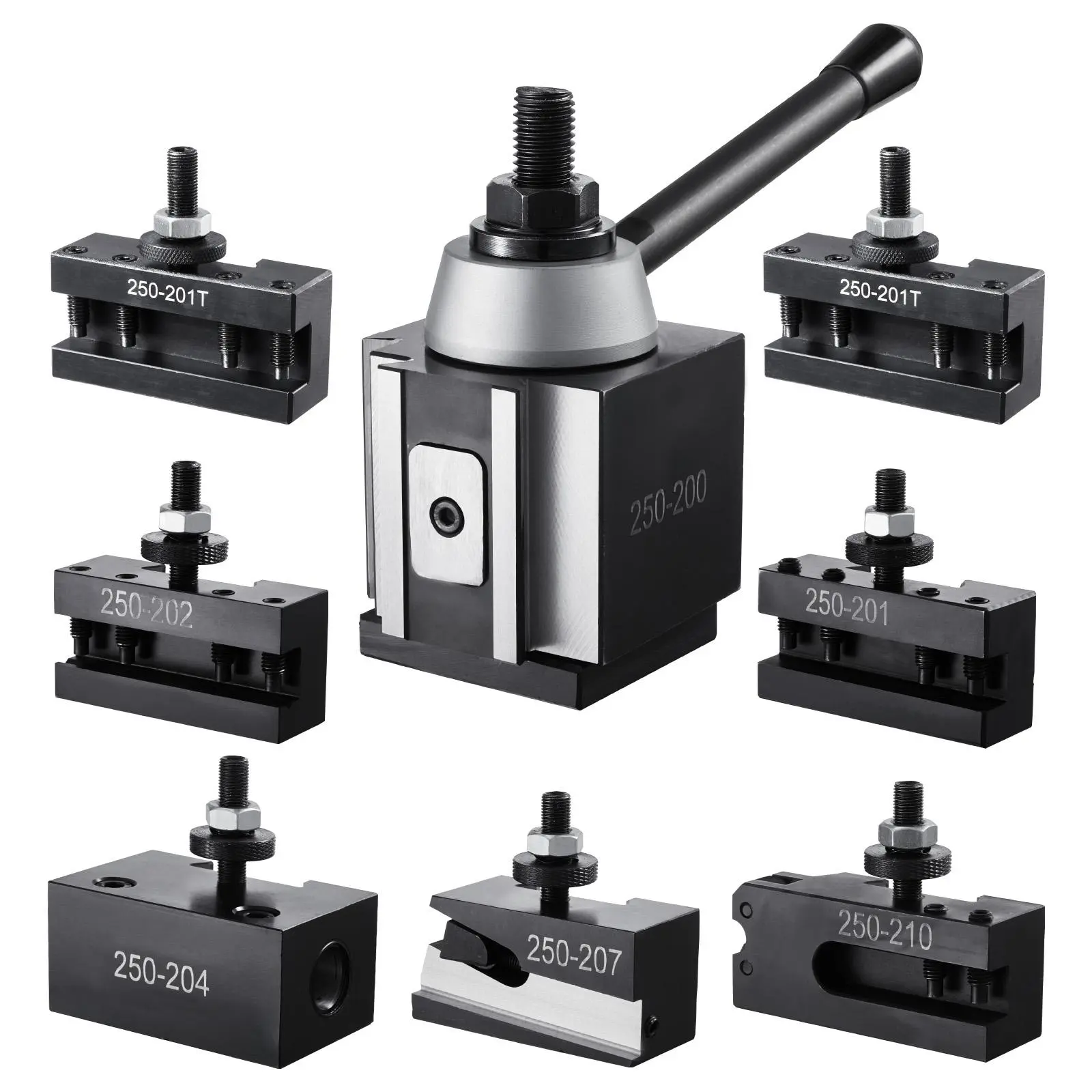 VEVOR Quick Change Tool Post Set, 8 Pcs, Includes Lathe Tool Holders ...