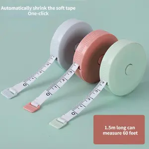 A plastic tape measure, 150cm/60in, clothing measuring tape measure, cute mini soft measure, self-retracting