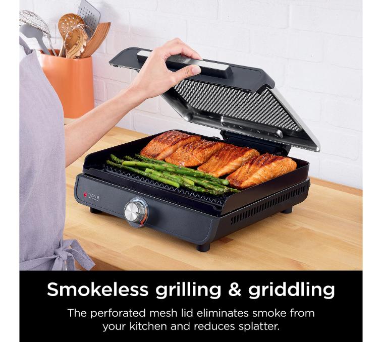 Sizzle Smokeless 14" Indoor Grill & Griddle