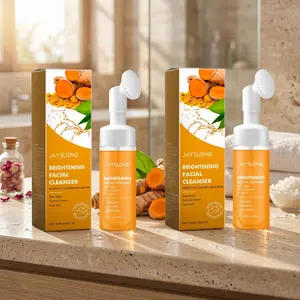 Jaysuing Turmeric Face Wash (100ML*2), Gentle Cleansing for Pores, Refreshes Skin, Oil Control, Moisturizes, Locks in Hydration