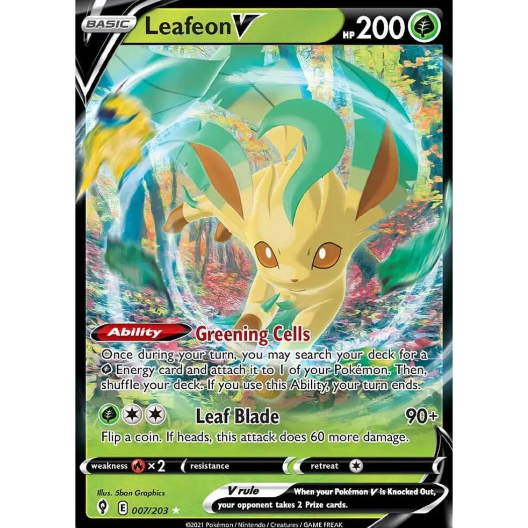 Leafeon V - SWSH07: Evolving Skies (SWSH07)