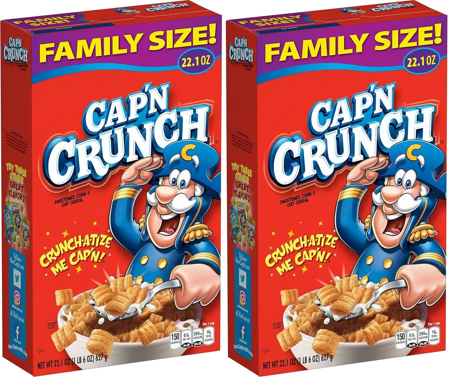 Cap'n Crunch Cereal, Original, 22.1oz Box