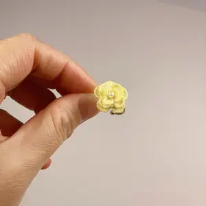 Handmade micro crochet camellia rings, crochet rings, knitting rings, adjustable rings, french rings,handmade rings