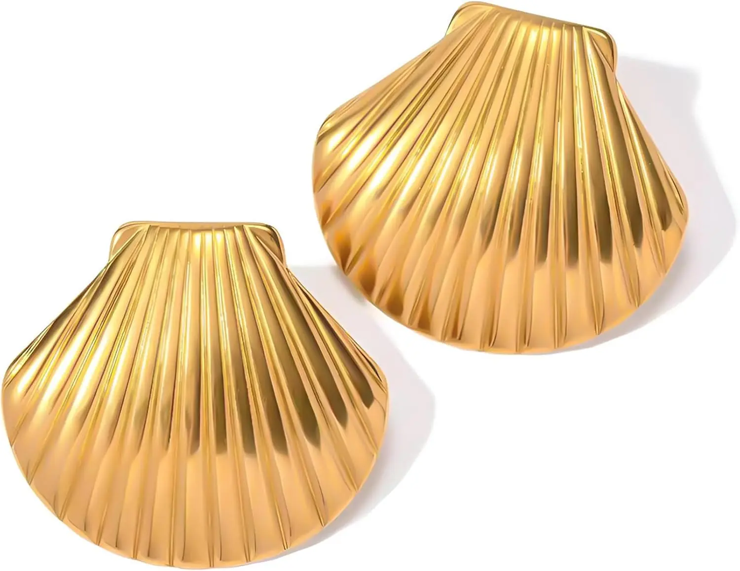 Gold Shell Drop Earrings for Women Seashell Dangle Earrings Ocean Beach Earrings Summer Jewelry