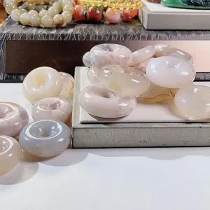 【Jewelry crystal】Cherry blossom agate safe button