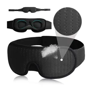 3D Deep Contoured Eye Cover for Sleeping, Adjustable Sleep Mask with Nose Pad Design, Portable Eye Mask, Blackout Sleep Mask, Night Mask, Eye Cover Mask for Sleeping, Yoga, Traveling, Sleep Aid Products