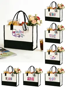 Nurse Print Tote Bag, Nurse Handbag, Shoulder Bag, Fashion Versatile Gift for Healthcare Workers, Ideal for Anniversaries, Birthdays, Holidays