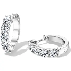 YADOCA 14K Plated Gold Hoop Earrings for Women Cubic Zirconia 925 Sterling Silver Post Earring Huggie Stud Small Hoop Earrings Hypoallergenic Trendy Jewelry