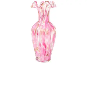 Noon & Moon Blush Petal Glass Vase Tall