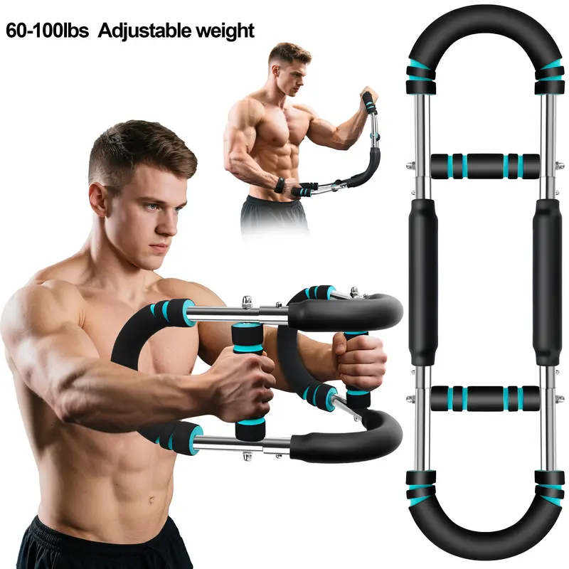 2025 Pro Twister Arm Trainer, Adjustable Power Twister Bar, Chest Shoulder Arm Workout Equipment, Portable Detachable Upper Body Fitness Machine for Home & Gym