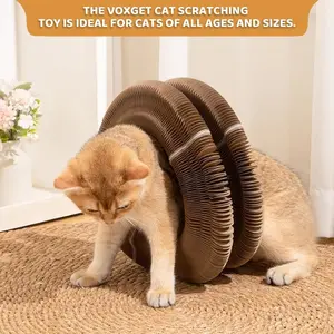 Cat toys, magic organ cat scratching board, portable cat accordion toy, interactive cardboard cat scratching board toy with bell ball, magic organ cat scratching board for indoor sports