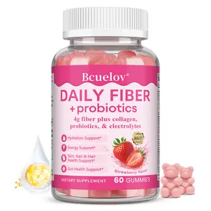 Bcuelov Daily Fiber+Probiotics Health Supplement, ​​Supports Energy Health and Skin Health, 60 Capsules