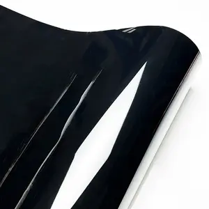Ultra Gloss PET Piano Black Car Vinyl Wrap Film DIY Sticker Decal Universal Car Sticker Self Adhesive Air Release Auto Accessories Sticker for Cars Automobile Decals