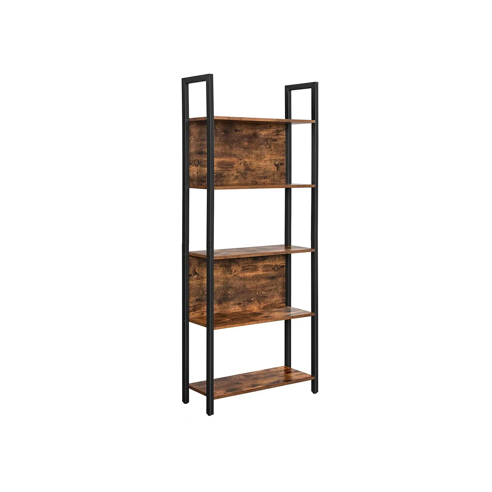 VASAGLE 5-Tier Rustic Industrial Bookcase, Indoor Living Room Furniture, Storage Rack Shelf for Book Organization & Home Setup