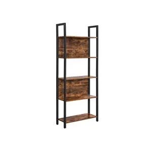 VASAGLE Bookcase with 5 Shelves Industrial Style