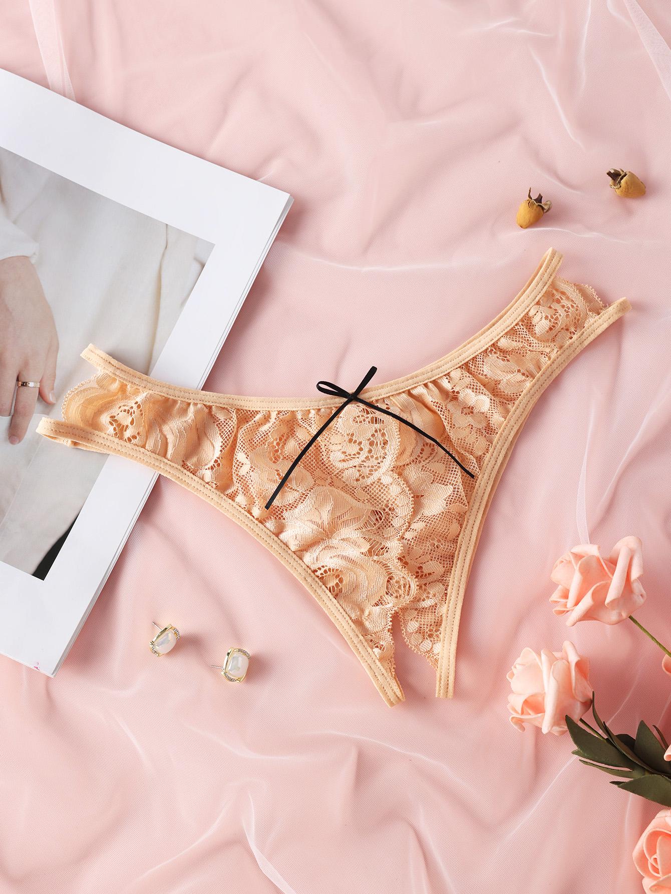 Hotcom Women's Sexy Panties Popular Style  Crotchless Design Showing Curves Ideal for Home Wear Comfortable Everyday Underwear