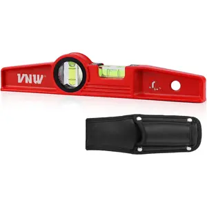 10 Inch Aluminum -Cast Magnetic Torpedo Level, with 90?/180? Bubble Vials, Shock Resistant Leveler Tool for Woodworking,Construction and Home Renovation