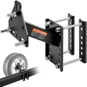 Spare Tire Carrier,  Trailer Spare Tire Mount, 160 lbs Capacity, Utility Trailer Accessories Fits Most 4 & 5 & 6 & 8 Lugs Wheels on 4", 4.25", 4.5", 4.75", 5", 5.5", 6", 6.5" Bolt Patterns