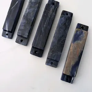 Hand-Carved Sodalite Stone Mezuzah for Spiritual Home Blessing #1