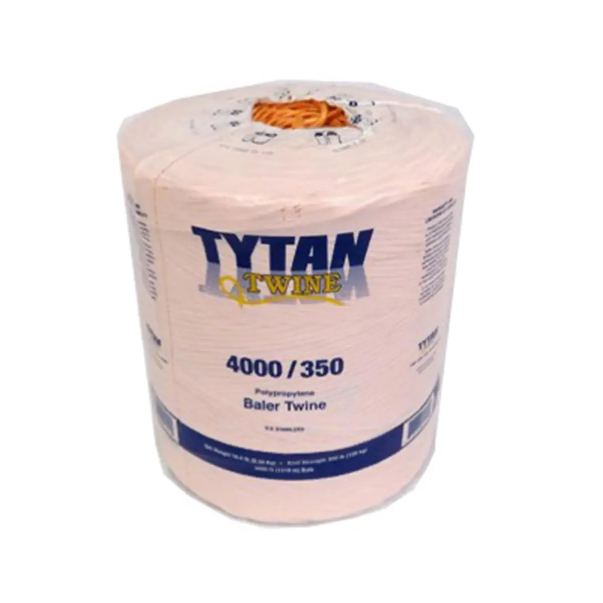 212 MAIN Tytan International PBT4350TONBP Orange Polypropylene Baler Twine, 4000ft Length, 4000ft Spool