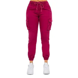 Women's Essential Basic Cropped Colored Cargo Joggers (New Colorways)