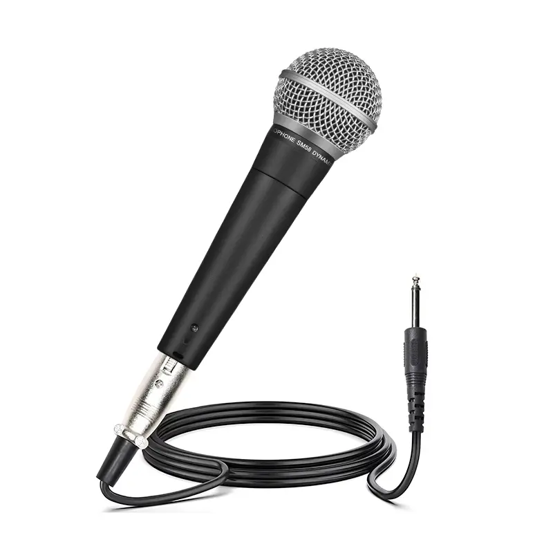 Sm58 58s Professional Stage Microphone for Live Performances, Dynamic XLR Connector for Ktv and Recording, Durable Metal Design for Podcasting, for Karaoke, for Live Audio Mixer, Singing Mic, Connection