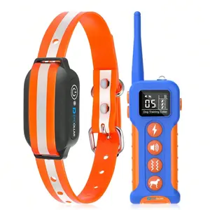 Electric Dog Training Collar with Remote Control, Rechargeable Waterproof Design, 3 Training Modes for Effective Behavior Correction