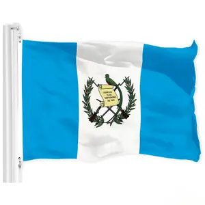 Guatemala Guatemalan Flag  feet |   Printed , Indoor/Outdoor, Vibrant Colors, Brass Grommets, Quality Polyester