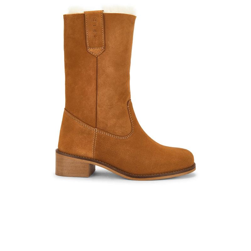 Dico Copenhagen Julia Shearling Gaucho Boot in Cognac
