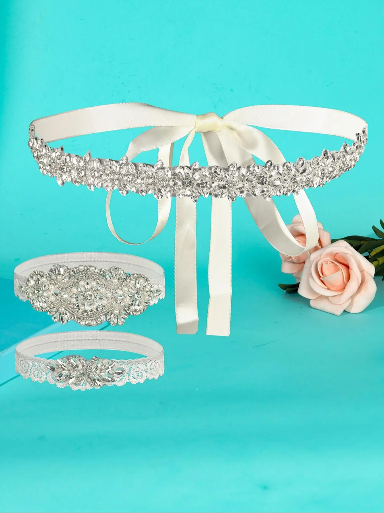 Women's Elegant Rhinestone Decorated Bridal Belt & Garter Belt & Headband Set, Exquisite Trendy Bridal Belt Set, Fashionable Wedding Accessories for Party Decor - TikTok Shop Women's Elegant Rhinestone Decorated Bridal Belt & Garter Belt & Headband Set, Exquisite Trendy Bridal Belt Set, Fashionable Wedding Accessories for Party Decor - TikTok Shop