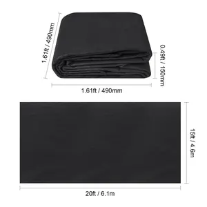 VEVOR Driveway Fabric, TikTokShopBlackFriday, 15x20FT Non Woven Geotextile Fabric for Landscaping, Heavy Duty Garden Weed Barrier Fabric, 4OZ Landscape Fabric, French Drains Drainage Fabric, Ground Cover Weed Control Fabric