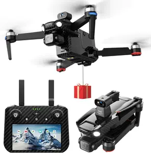 Bingchat Upgraded Professional Drones for Adults 4K HD, Obstacle Avoidance, Anti-shake 3 Axis Gimbal, Payload Release, Tablet Touch Screen Controller, Up to 5 Miles Range, 84 Minutes, Time-lapse, High Wind Resistance, Rainproof, Safe Auto Return