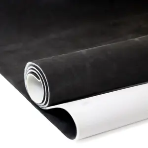 Suede Auto Headliner Fabric 54" L × 60" W with Foam Backing Black Interior Replacement Material for Car/Truck/SUV/RV Roof Home Repair/DIY Headliner Material