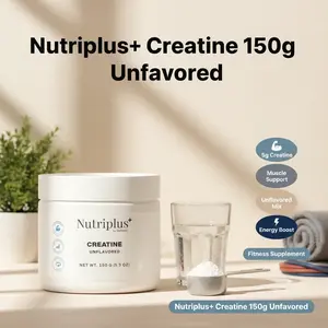 Nutriplus+ Creatine Unflavored 150 G Net Weight Performance Energy Fitness Supplement with 5 g Creatine Monohydrate per Serving Muscle Support