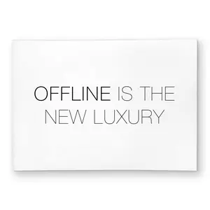 Begin Home Decor C1ROAR5721ATK0 5 x 7 ft. Offline Is The Luxury - Motivational Outdoor Rectangle Area Rug