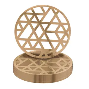 12" Goldtone Laser-Cut Cardstock Charger Placemats - 24 Pcs.