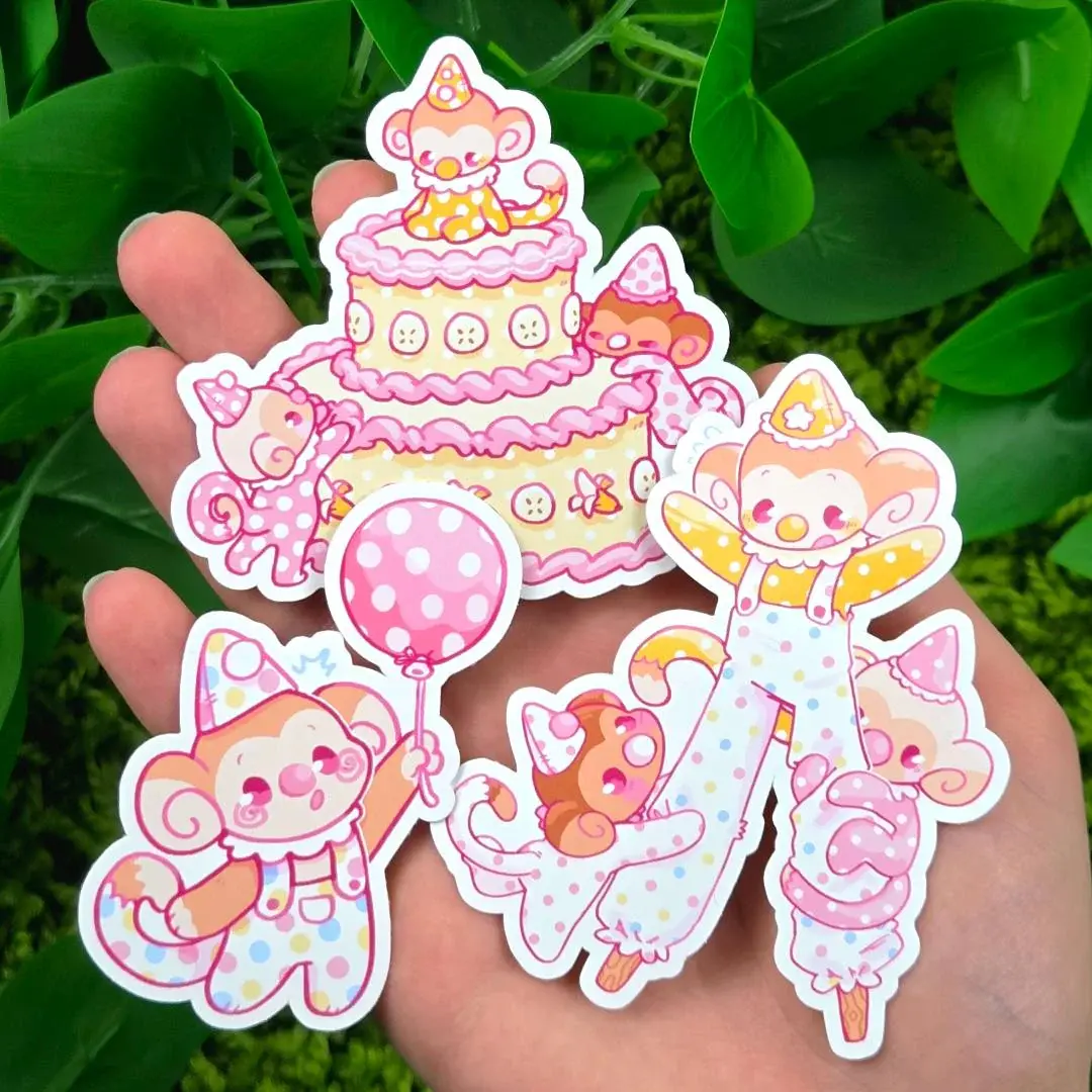Clown Monkeys Stickers!