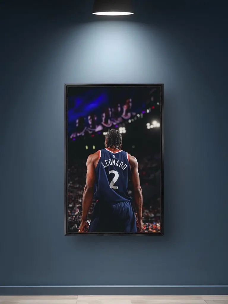 Kawhi Leonard Poster Print, Los Angeles Clippers Art Print Minimalist Basketball Wall Decor Basketball Player Poster | Rolled Poster