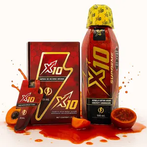X10 Supreme Energy Duo | 500ml Bottle Drink + Box with 7 Sachets (15ml) | Natural Energy Boost with Borojo, Chontaduro & Guarana