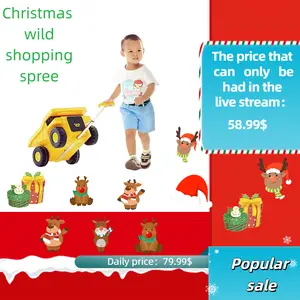 Mine Truck Design Kids Travel Suitcase Toddler Luggage With Wheels (Yellow)