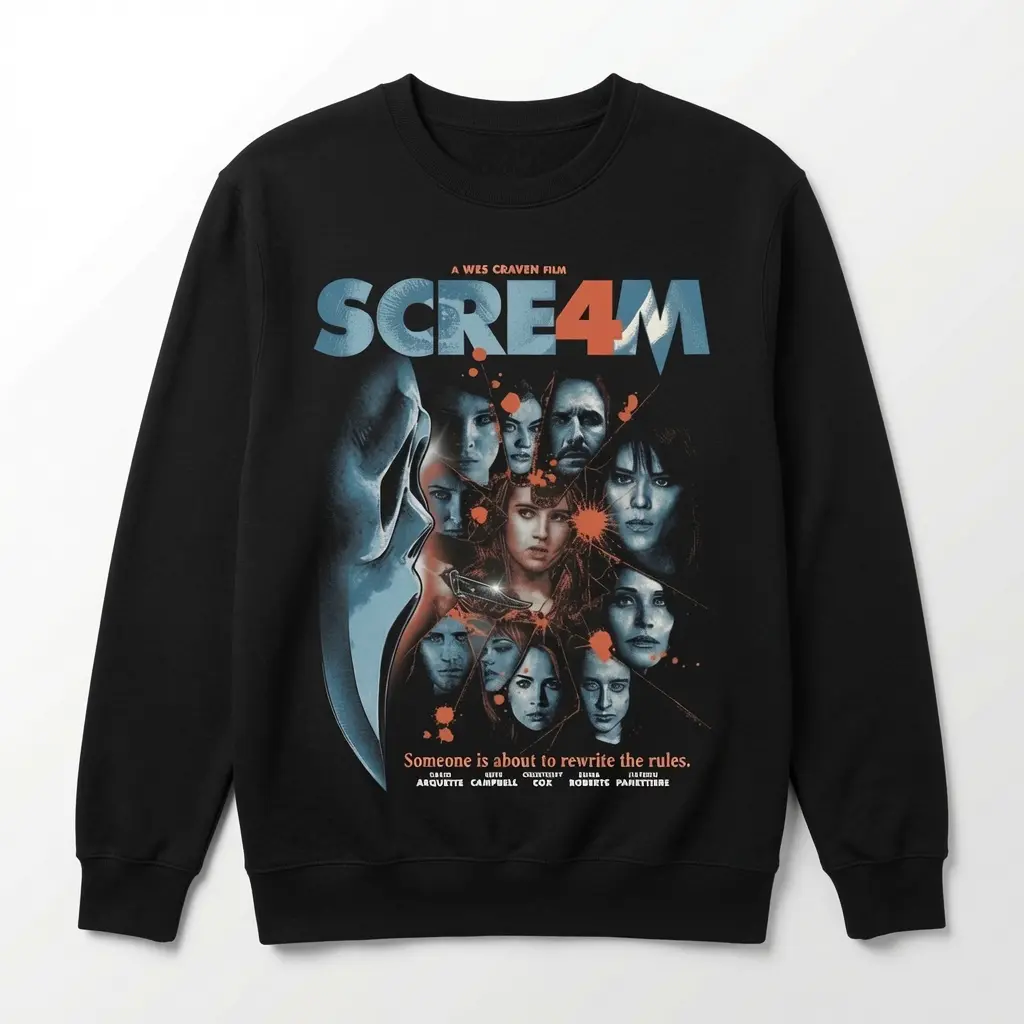 Vintage Scream Movie Unisex Softstyle Graphic T-Shirt, Sweatshirt, Hoodie, Halloween Spooky Season Sweatshirt, All Size All Color For Men And Women