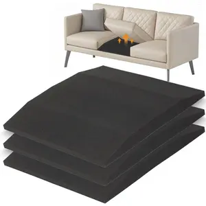 20"x20"Couch Cushion Support for Sagging Seat, Trapezoid 40D High Density  Couch,Sofa Cushion Support Replacement for Furniture Sagging, Black(3PCS)