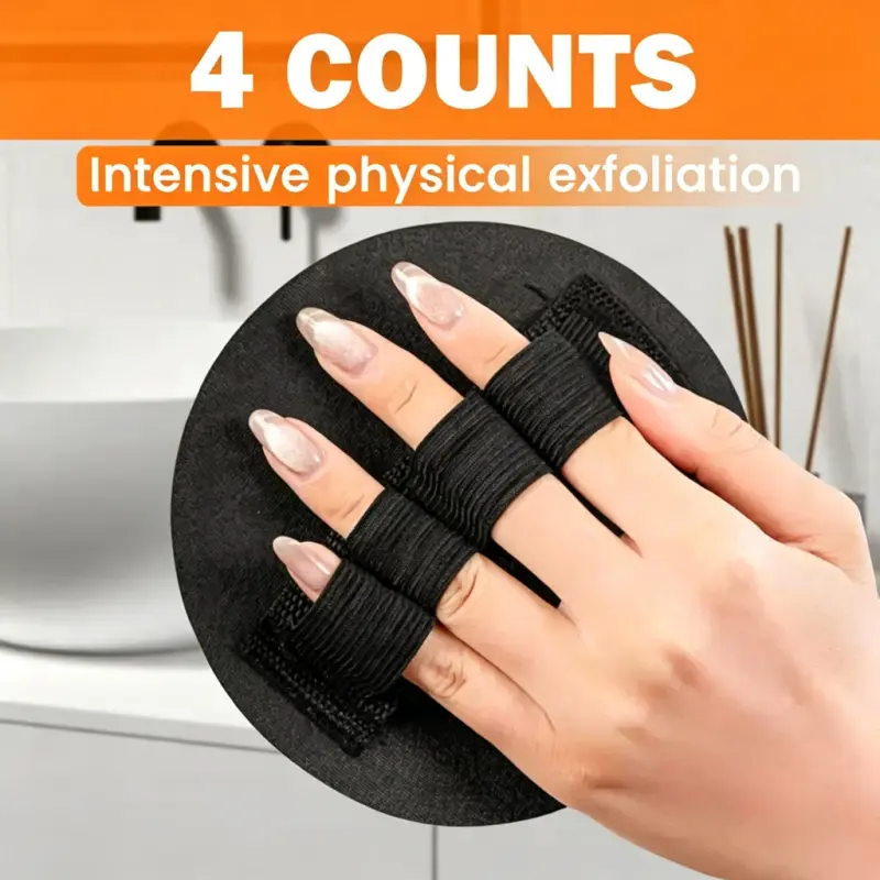 4-Pack of Convenient Soft Rubber Shower Brushes—Efficiently cleans the body, gently exfoliates, suitable for all skin types, a daily essential, and a great shower accessory