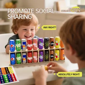 Guess Drink Bottle Matching Game, 23 Piece Memory Match Board Game, Educational Interactive Toy for Family & Party Fun