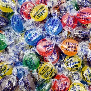 Sugar Free Hard Candy Mix | 1-Pound Pack | About 75 Pieces | Assorted Fruit Flavors | Individually Wrapped Sugarless Candies for Office Bowl | Lemon, Lime, Cherry, Orange, and Berries