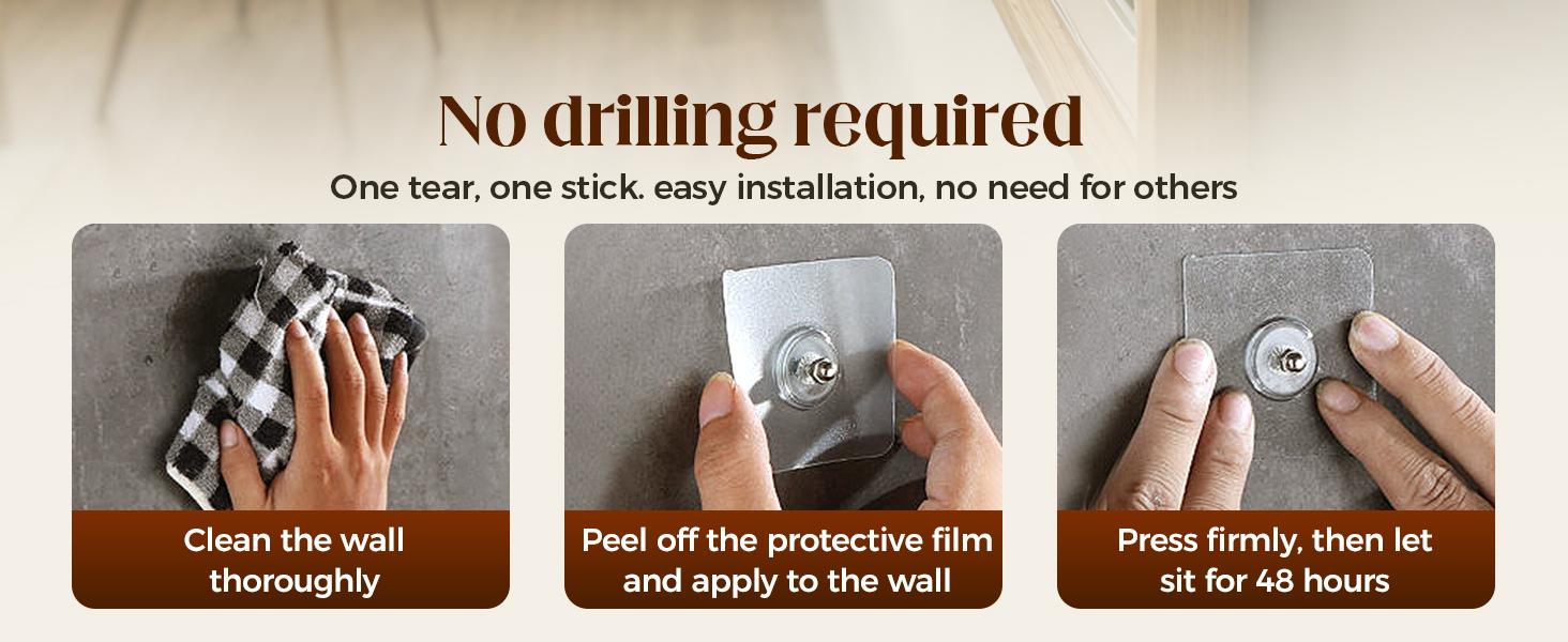 8/16 Pcs No-Drill Screw Stickers, 2026 Upgraded Reusable Drill Free Adhesive Hooks, Removable Nail Free Wall Hangers, Picture Hangers Without Nails for Wall Mount, Bathroom, Home, Kitchen.